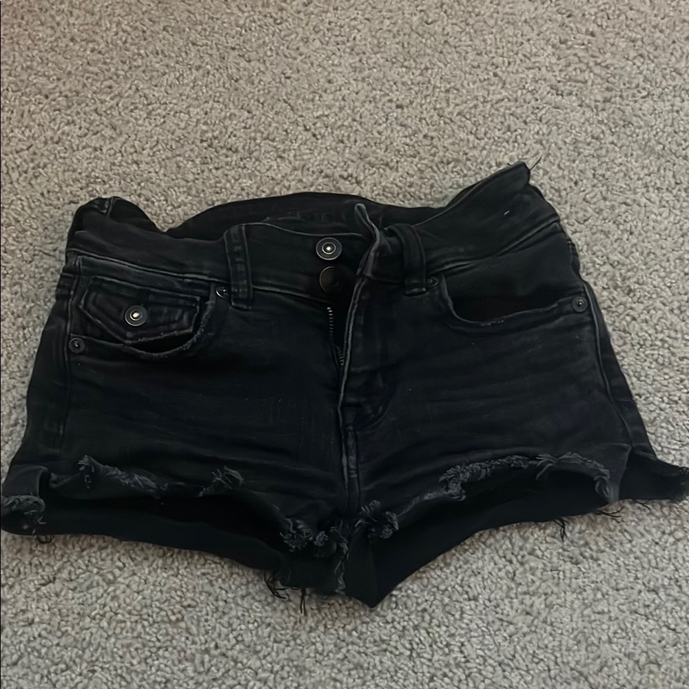 Black Denim Women's Shorts
